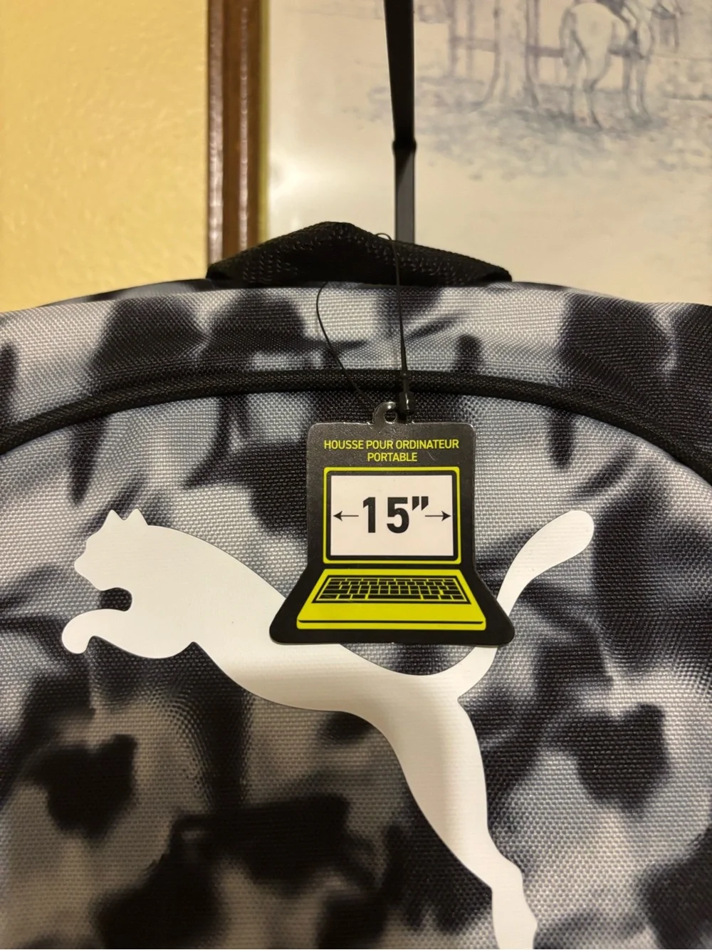 Puma Men’s Black & Gray Camouflage Print Backpack